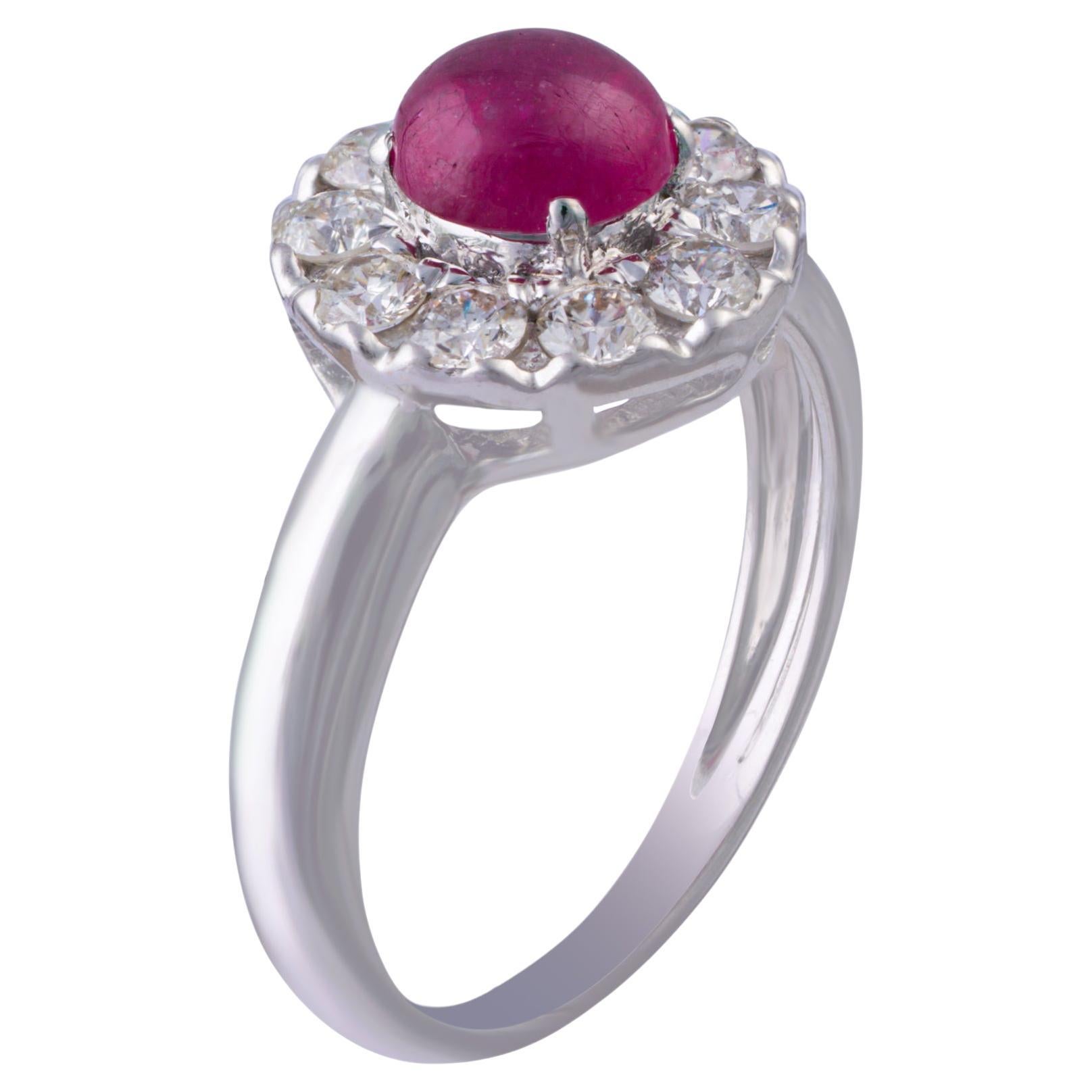 18k gold Diamond Ruby Ring