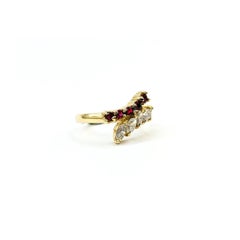 Diamond & Ruby Ring in 14k Yellow Gold