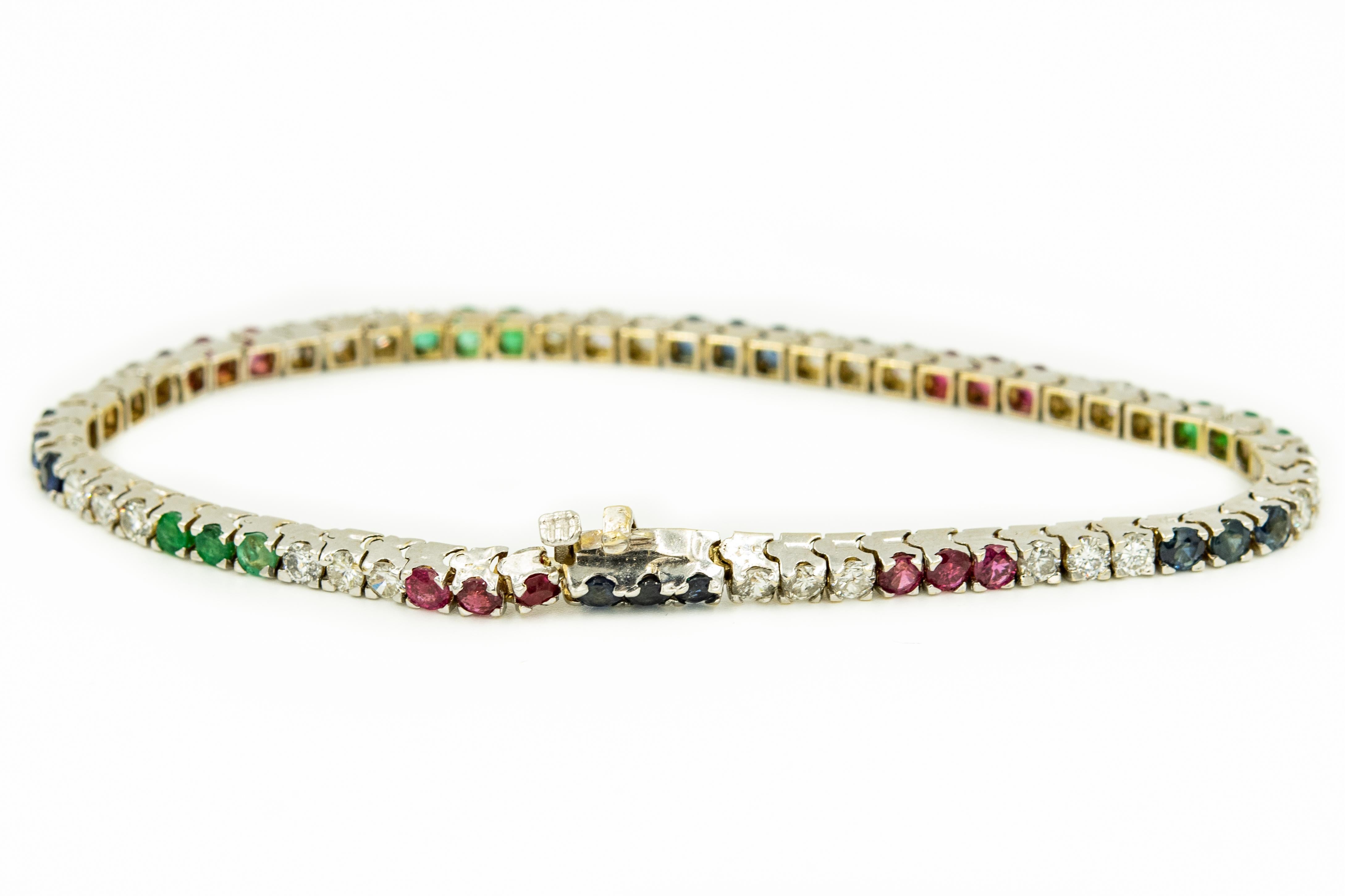 ruby sapphire bracelet