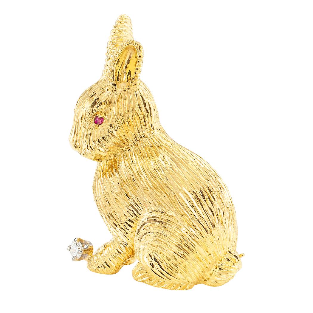 bunny brooch