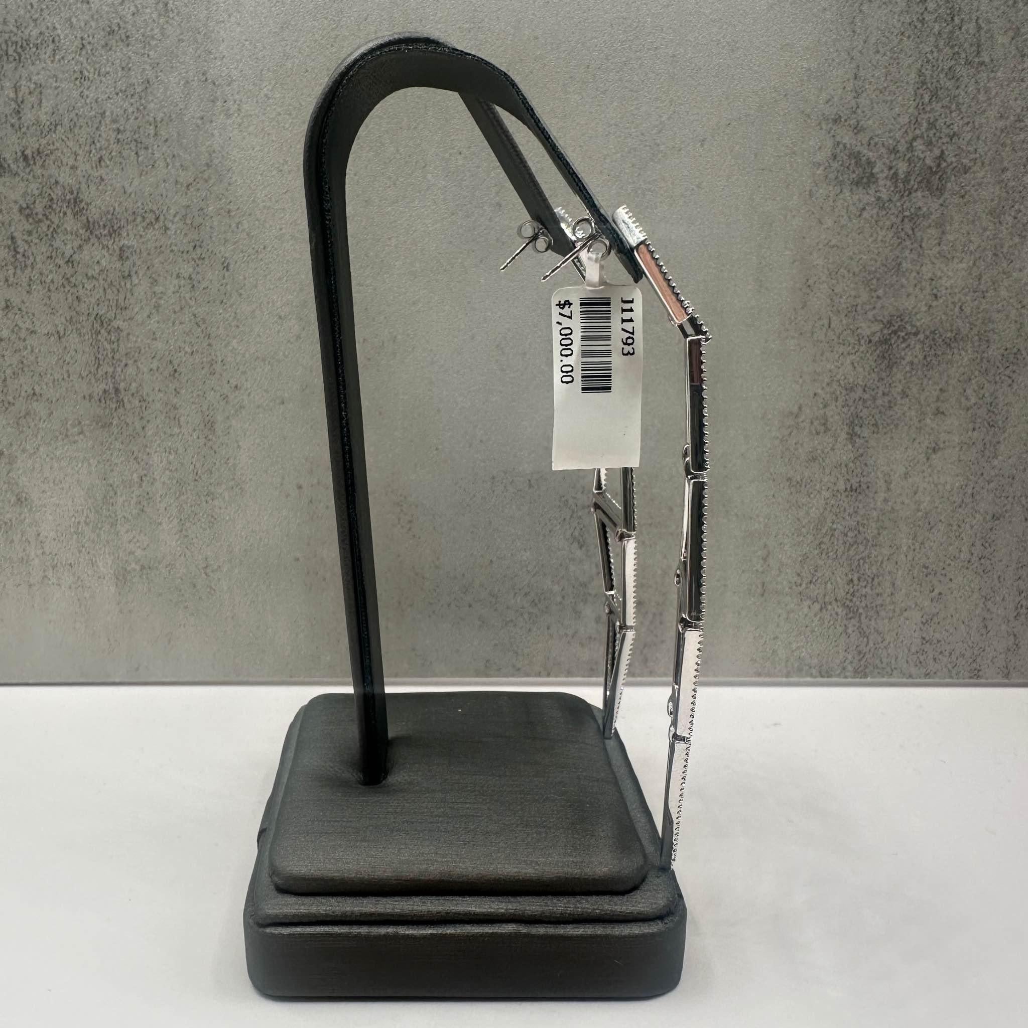 Taglio singolo Orecchini con diamanti in oro bianco 10kt - 1,50ctw HI SI-I1, 3,5