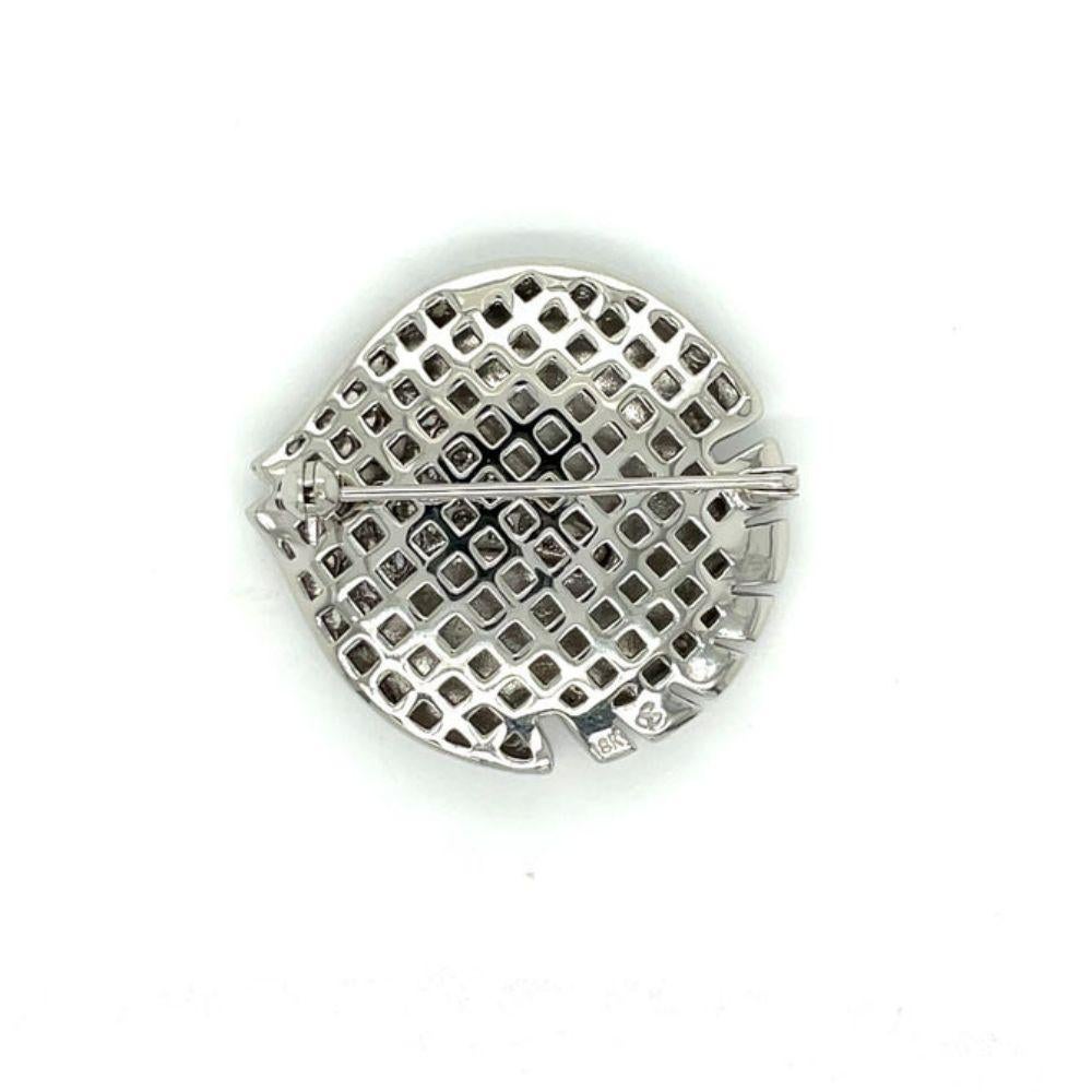 Diamant-Saphir 18K Blowfish Brosche im Zustand „Gut“ im Angebot in Derby, NY