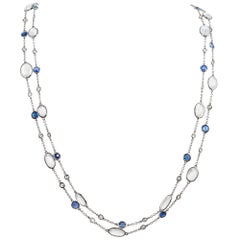 Diamond, Sapphire and Moonstone Chain