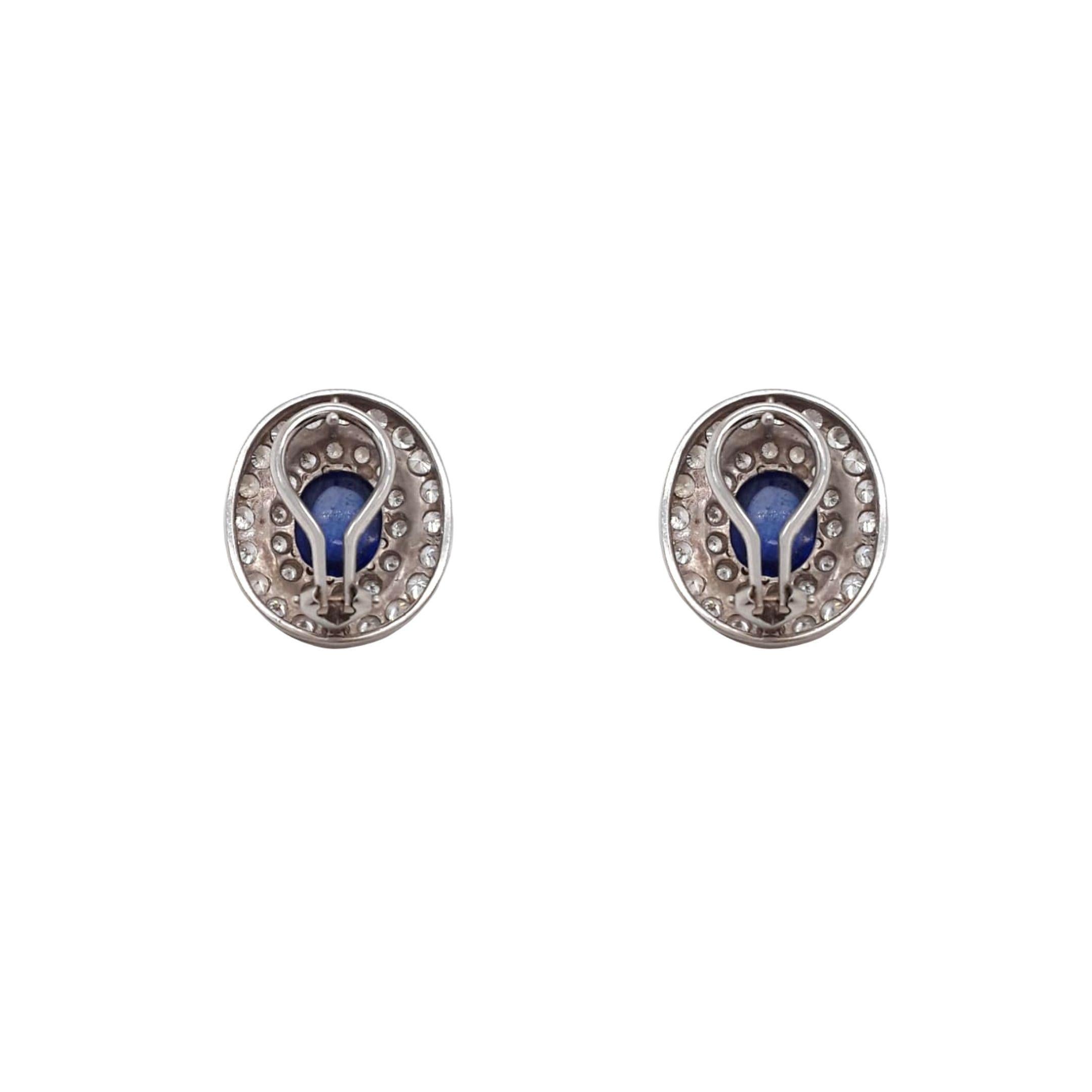 Art Deco Diamond and Sapphire Antique Style Earrings