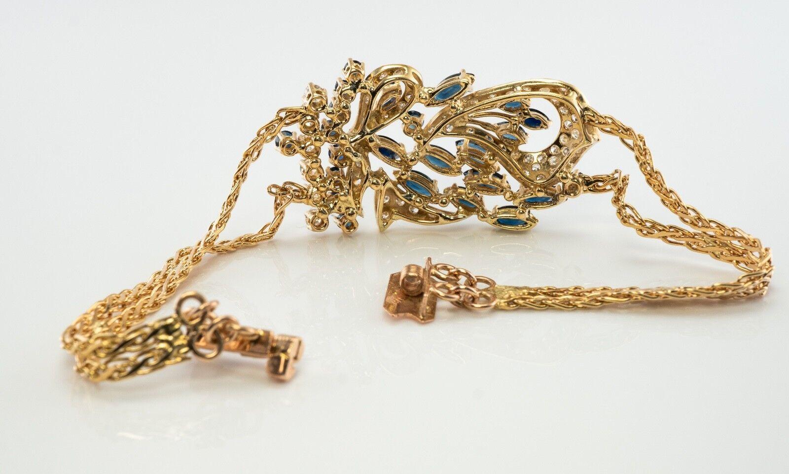 Diamond Sapphire Bracelet 18K Yellow & Rose Gold For Sale 2