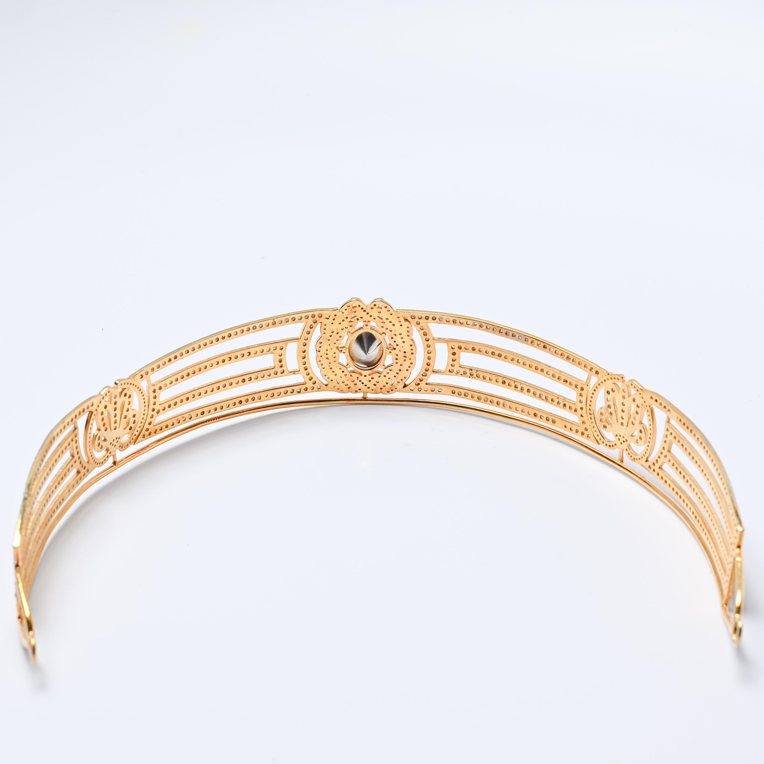 Femenino o masculino Tiara de novia de diamantes y zafiros, Nueva en venta