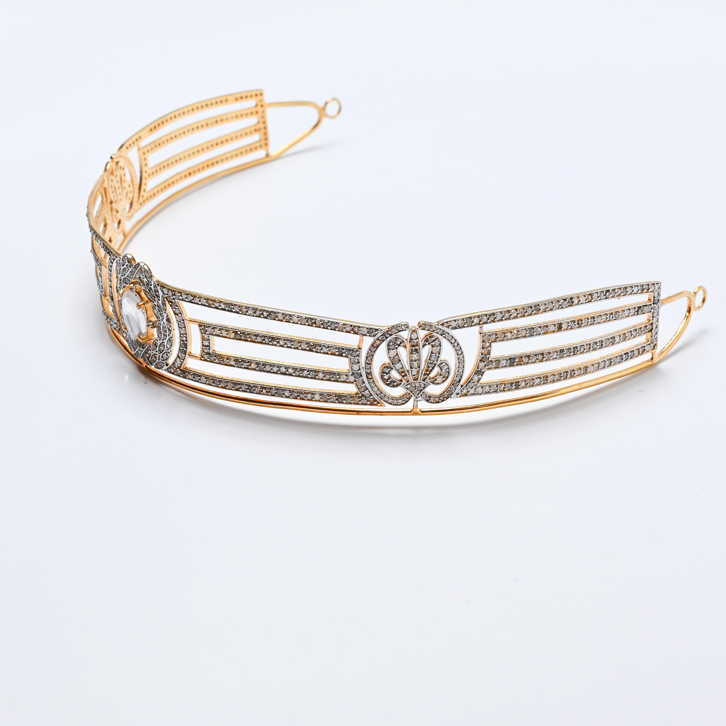 Tiara de novia de diamantes y zafiros, Nueva en venta 1