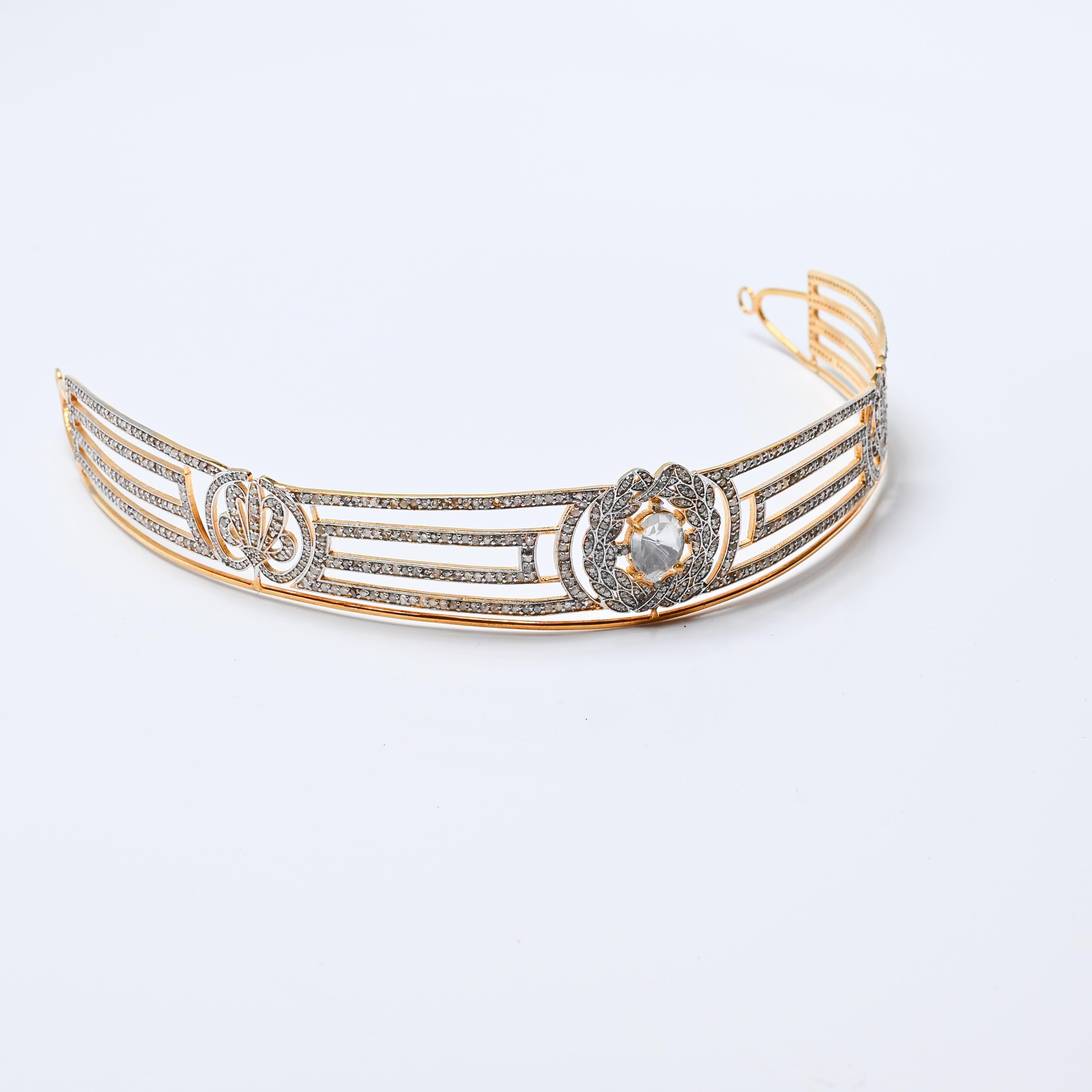 Tiara de novia de diamantes y zafiros, Nueva en venta 2