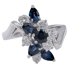 Vintage Diamond & Sapphire Cluster Ring
