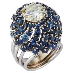 Vintage Diamond & Sapphire Cocktail Ring