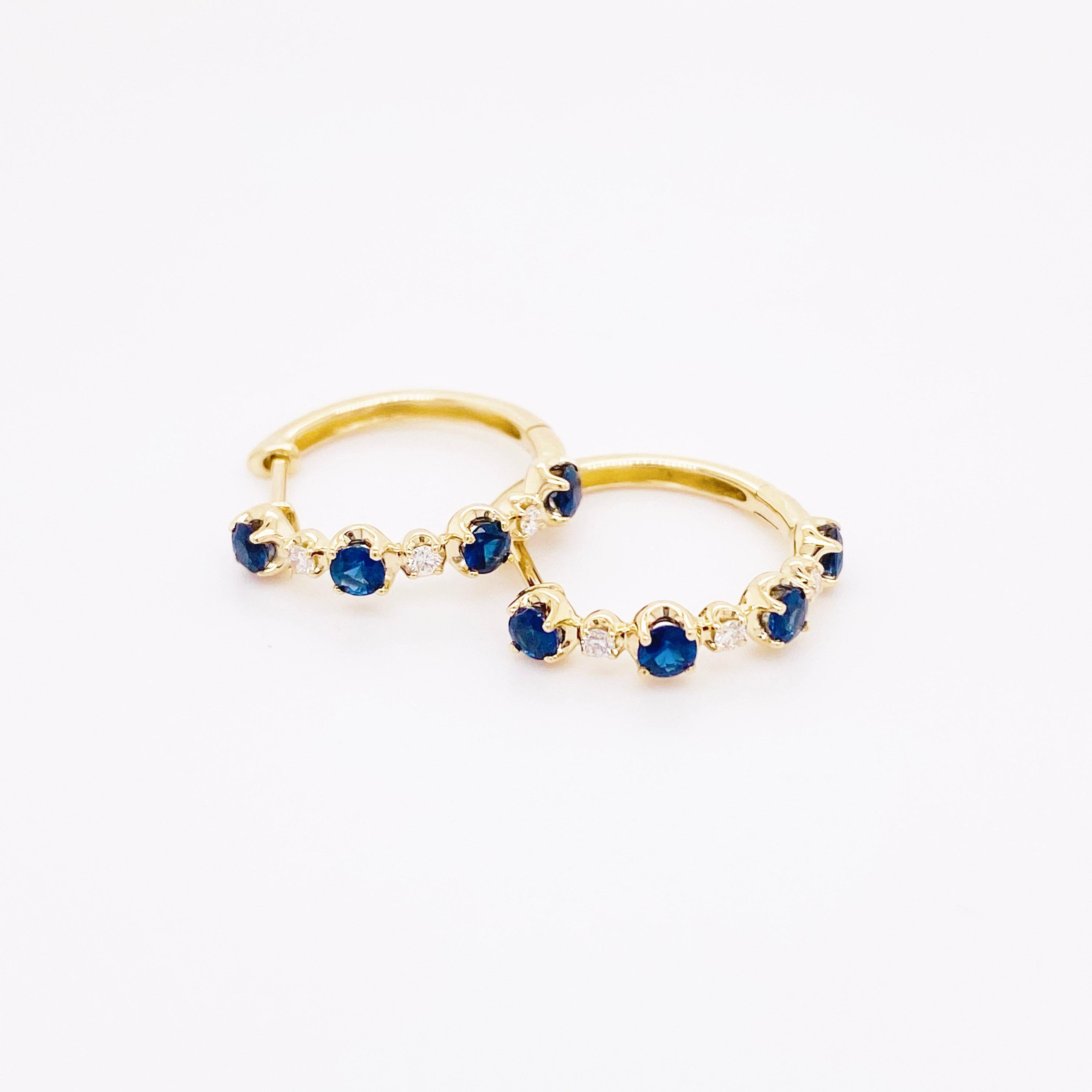 yellow gold sapphire earrings
