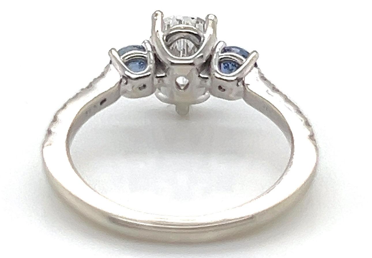 Diamant-Saphir-Verlobungsring Mined Pear Cut 1,50 Karat 14K Weißgold 1,50 Karat 1