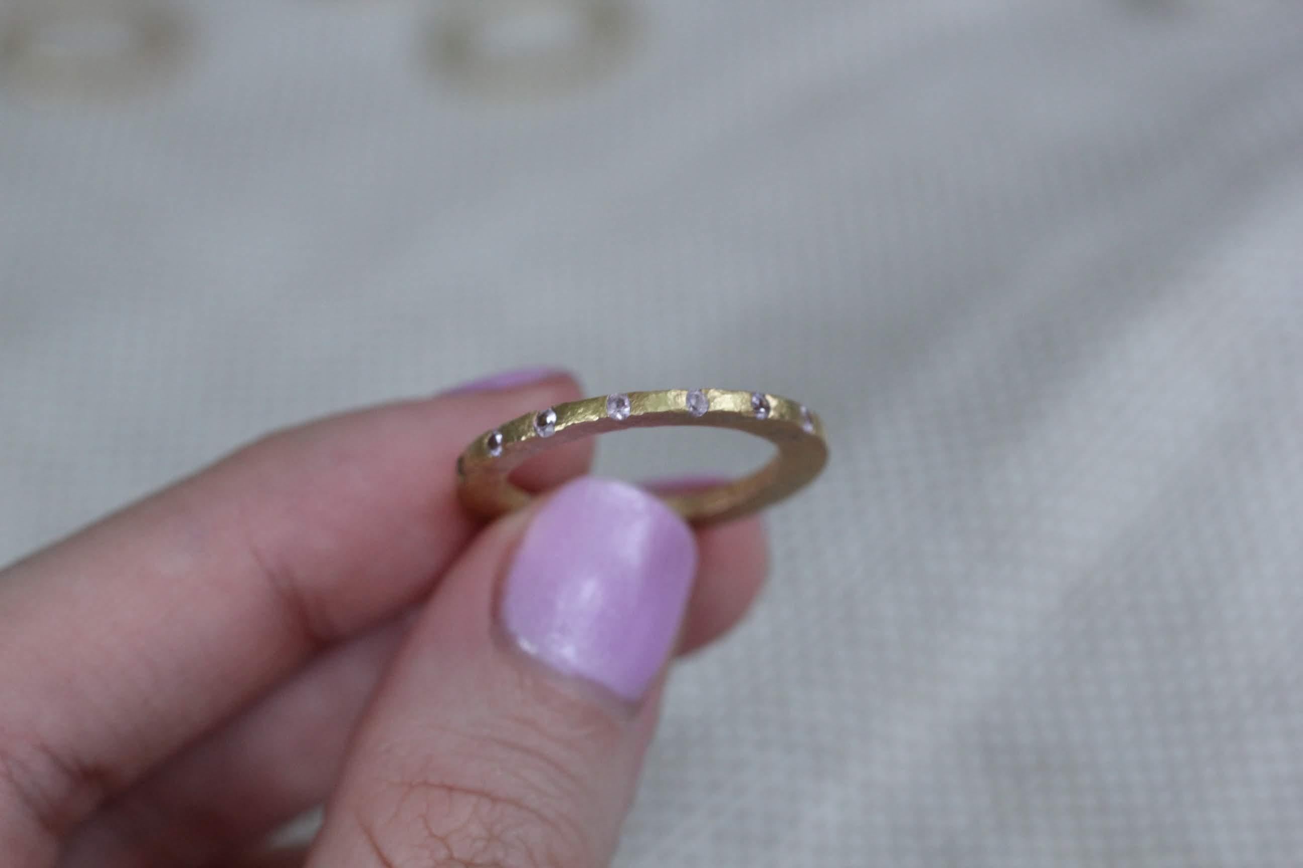 Diamond Sapphire Garnet 18K 22K Gold Silver Enamel Fashion Wedding Ring Gift  For Sale 3