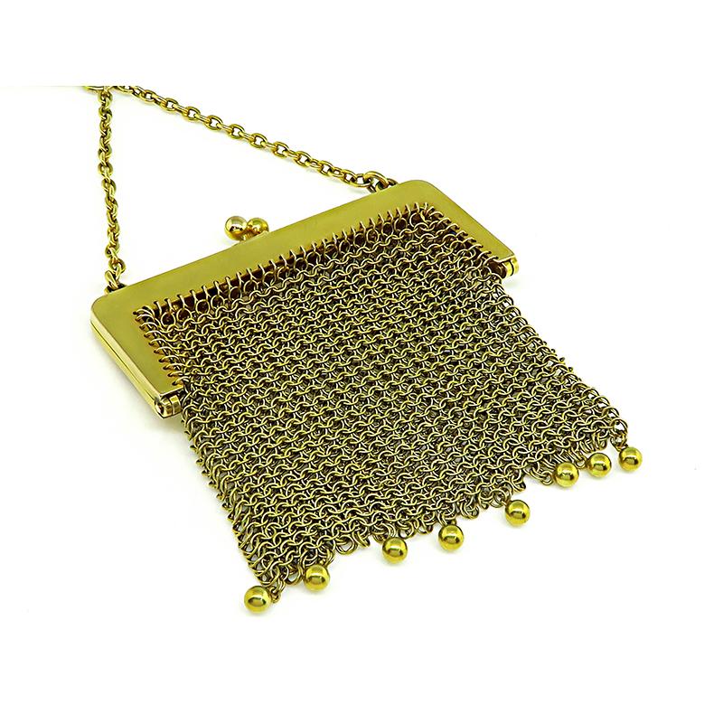 Collana con diamante e zaffiro in maglia d'oro In condizioni buone in vendita a New York, NY