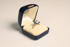 3 Carat Engagement Ring. Cushion Cut Diamond Sapphire Halo Ring K VS2 Platinum