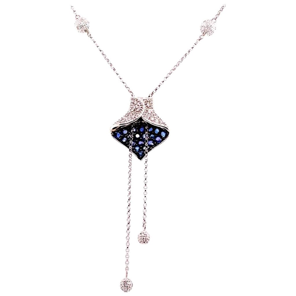 Collar Zafiro Diamante 1.30 TCW Mujer Certificado en venta