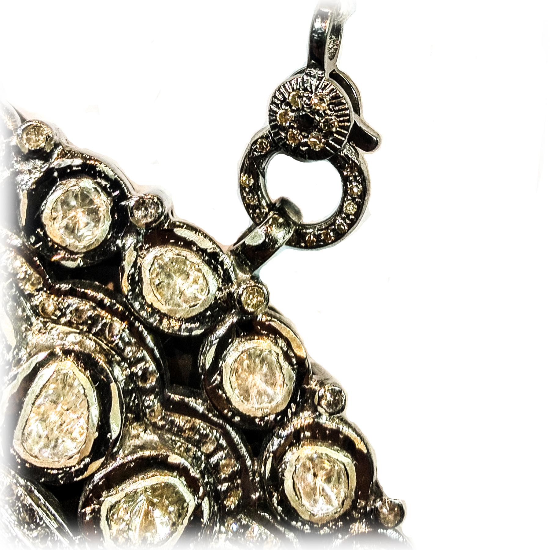 Diamond Sapphire Necklace In New Condition In Richmond, BC