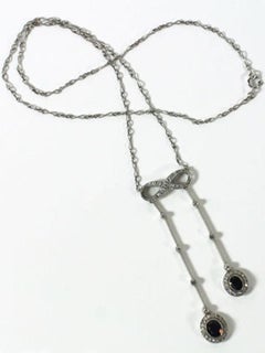 French Art Deco Diamond & Sapphire Negligee