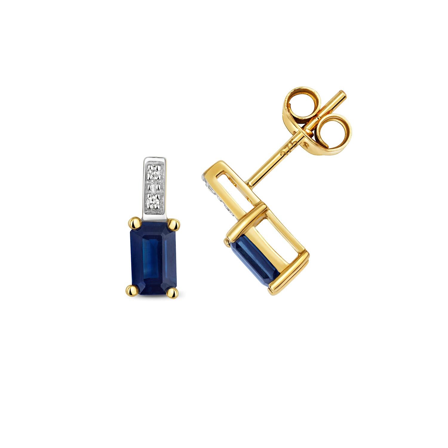 DIAMOND AND SAPPHIRE EARRINGS

9CT W/G SC/0.01 SAP/0.60CT

Weight: 0.82g