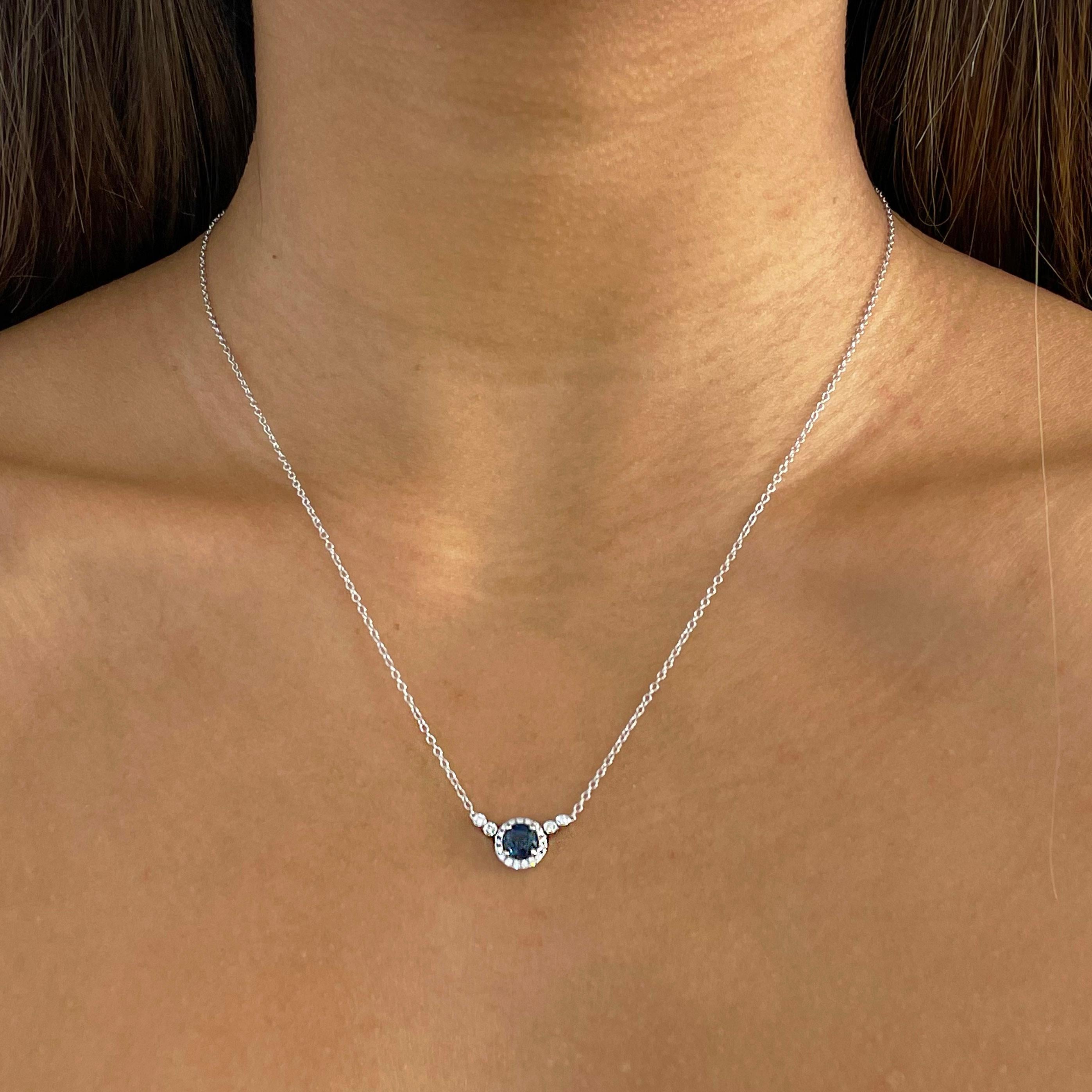 black sapphire pendant necklace