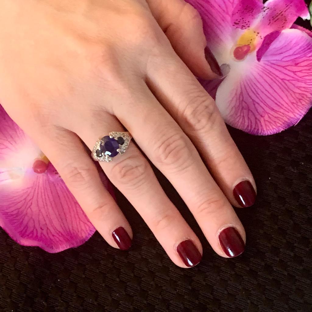 Anello con zaffiro naturale di qualità finemente sfaccettato e diamante in oro 14k 3,31 TCW Donna Certificato $2,800 912271

Questo è un gioiello unico, personalizzato e affascinante!

Niente dice 