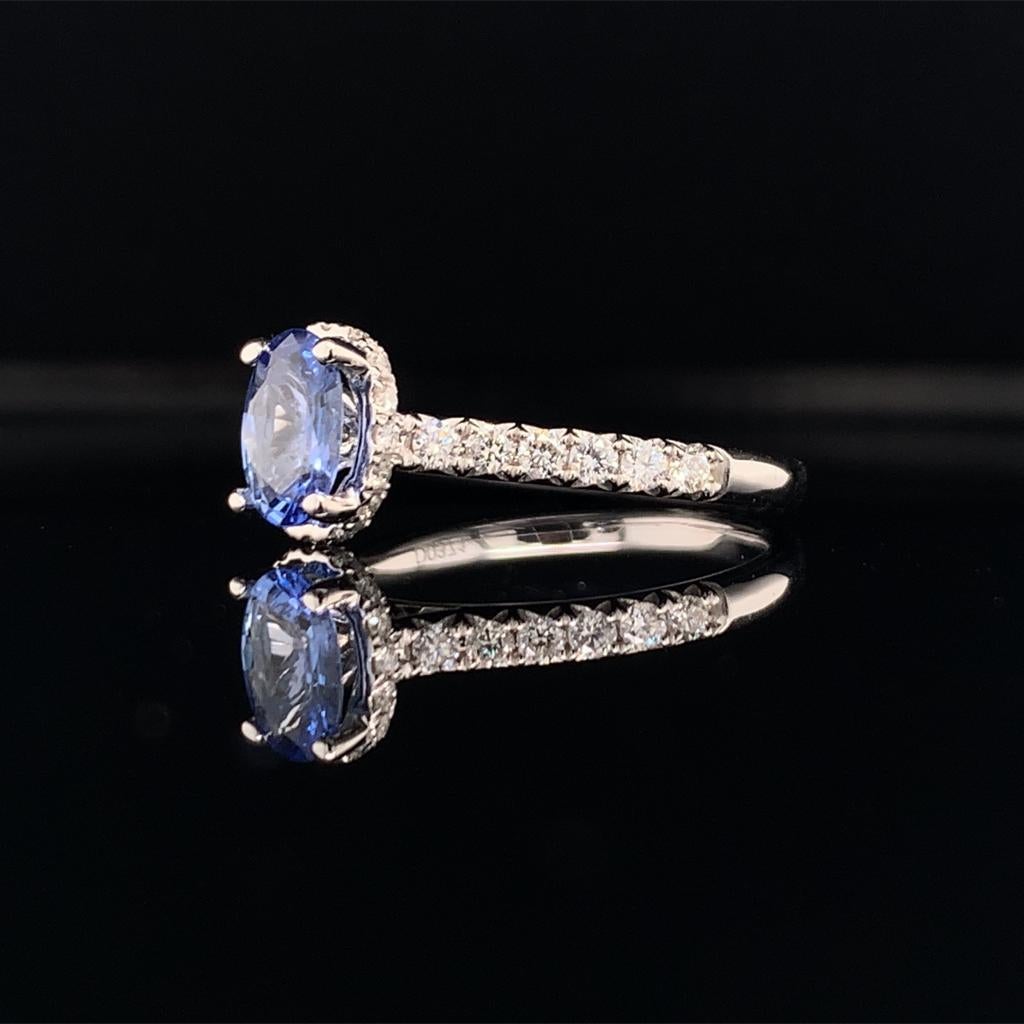 Diamant-Saphir-Ring 18k Gold Frauen 1.725 TCW zertifiziert im Angebot 7