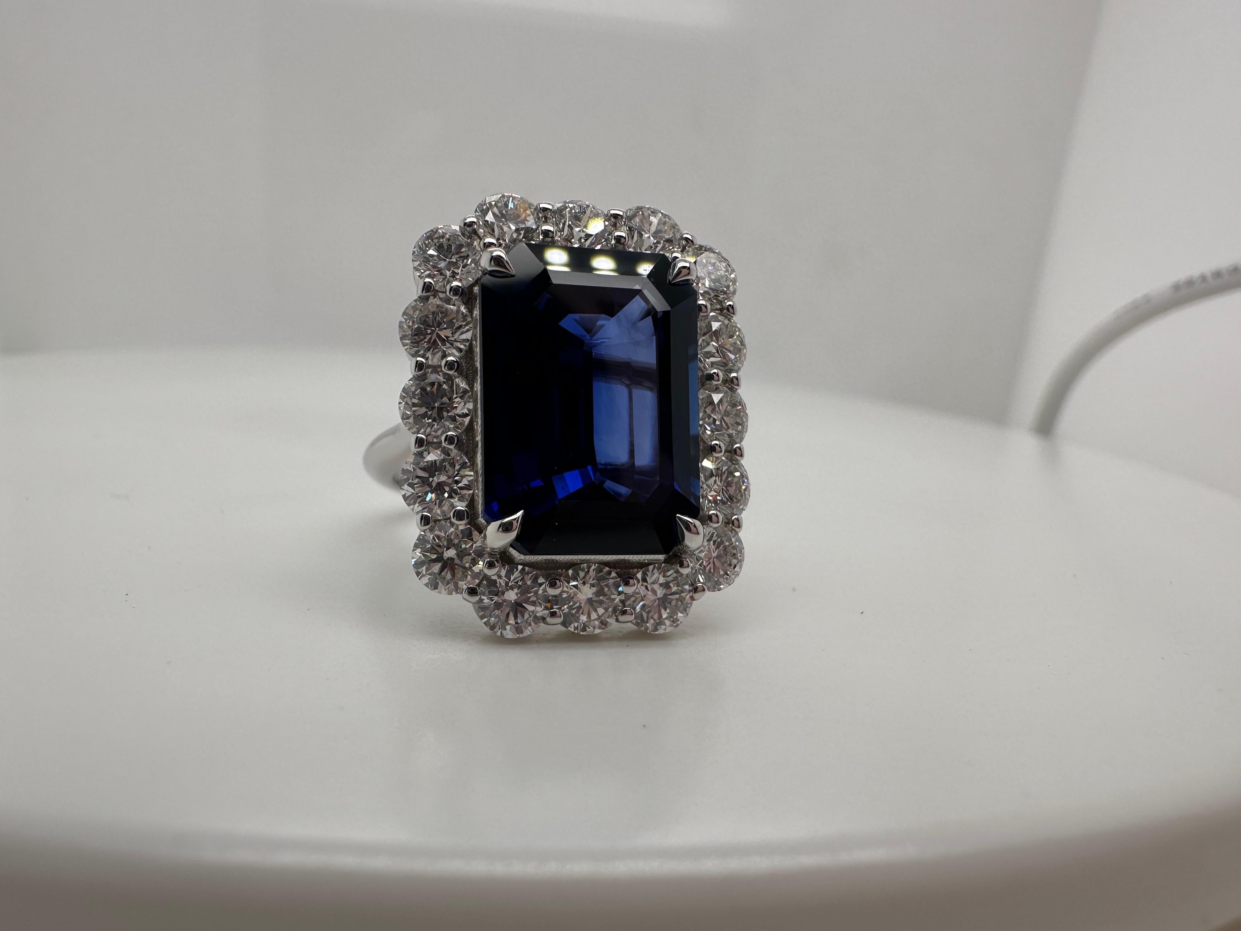 Anillo zafiro diamante Anillo cóctel Oro 18KT en venta 1