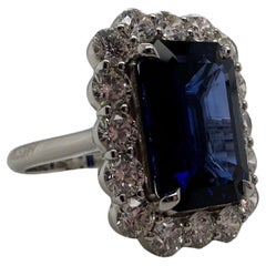 Anillo zafiro diamante Anillo cóctel Oro 18KT