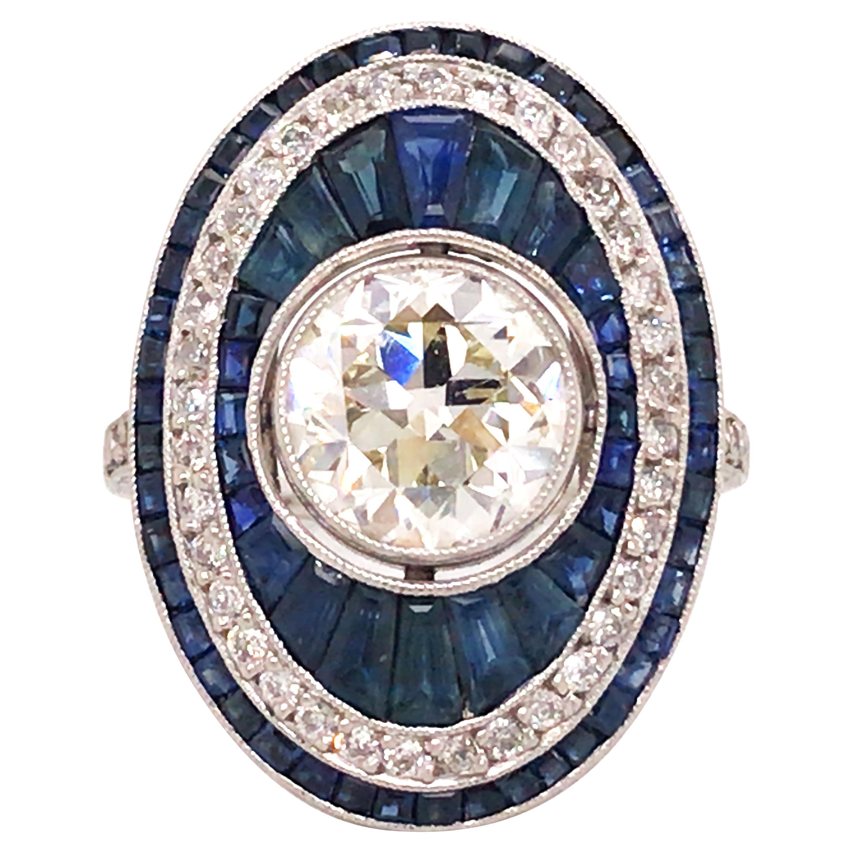 Diamant-Saphir-Ring