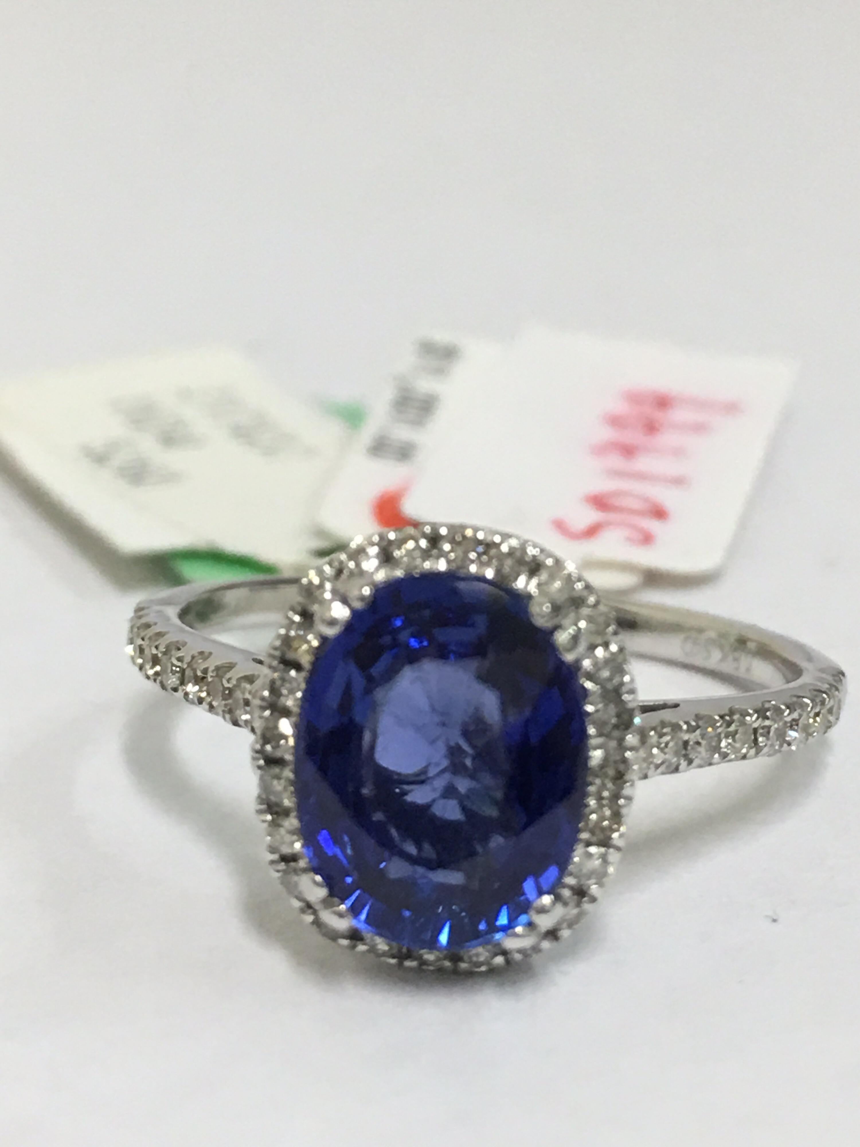 Diamond Sapphire Ring Set in Gold 1