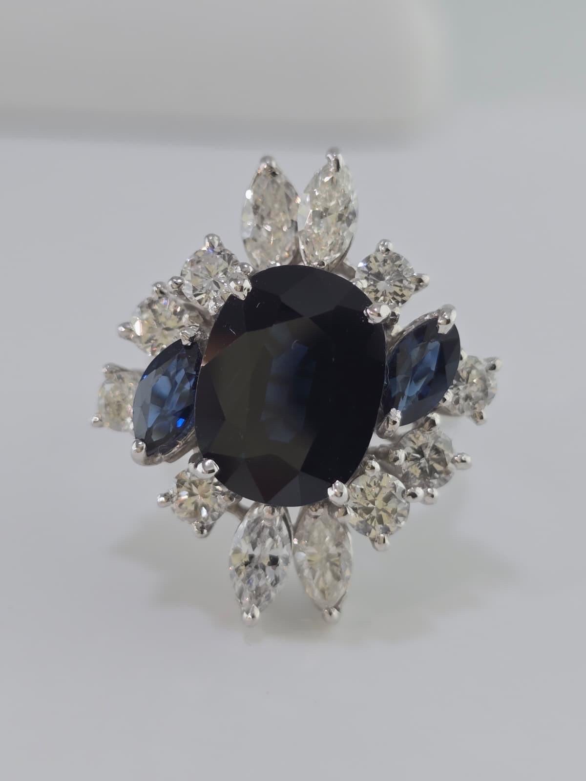 Lot de colliers et boucles d'oreilles diamant saphir Bague Excellent état - En vente à Los Angeles, CA