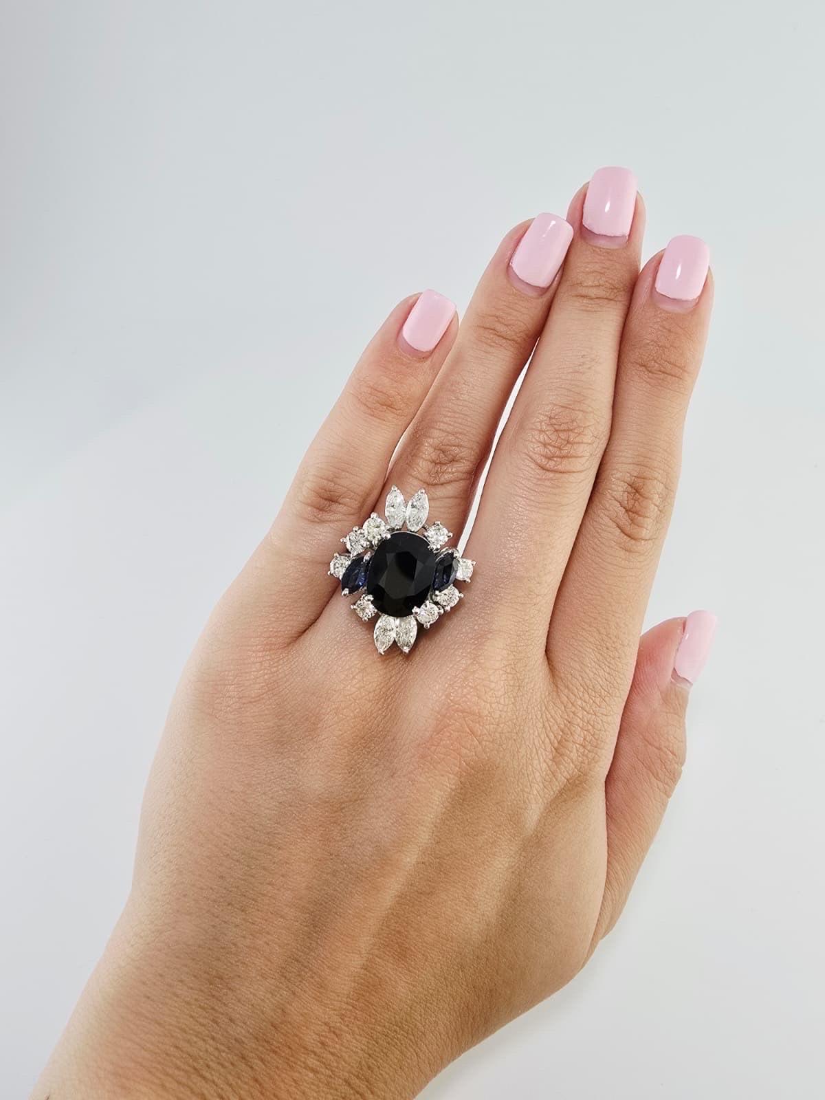 Lot de colliers et boucles d'oreilles diamant saphir Bague Pour femmes en vente