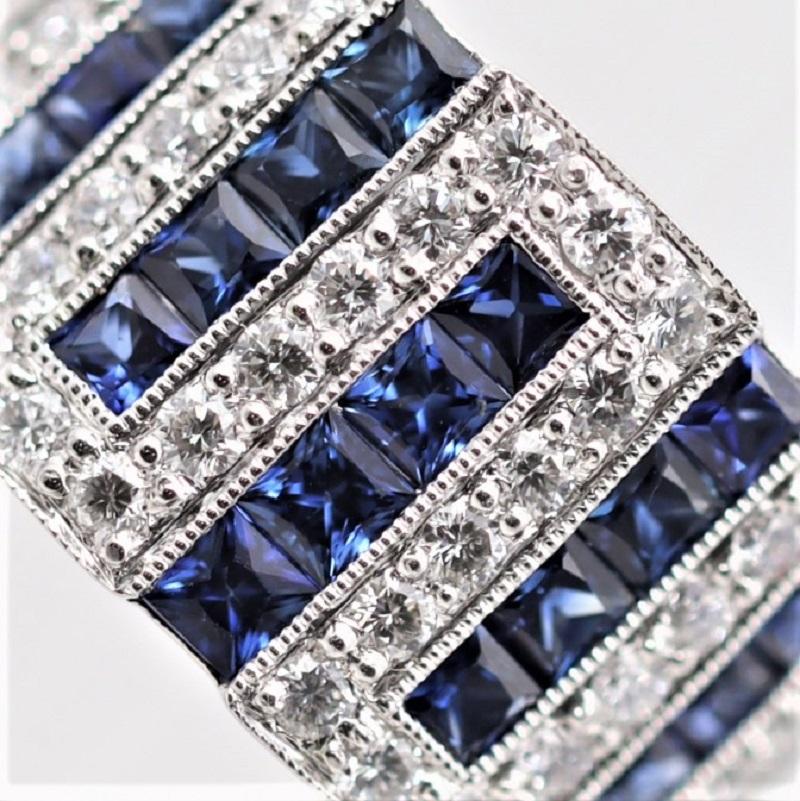 sapphire wide band rings