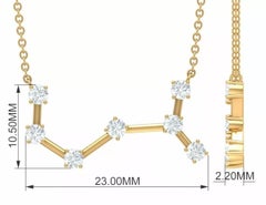 Zodiac Scorpio Constellation Diamond Pendant Necklace in 14k Solid Gold