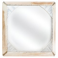 Specchio scultura "Diamond" 90cm , pezzo contemporaneo, vetro argentato artistico