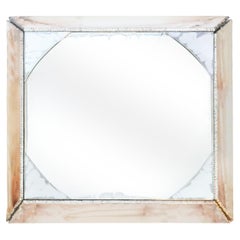"Diamond" sculpture mirror 90cm , contemporary piece, art silvered glass 