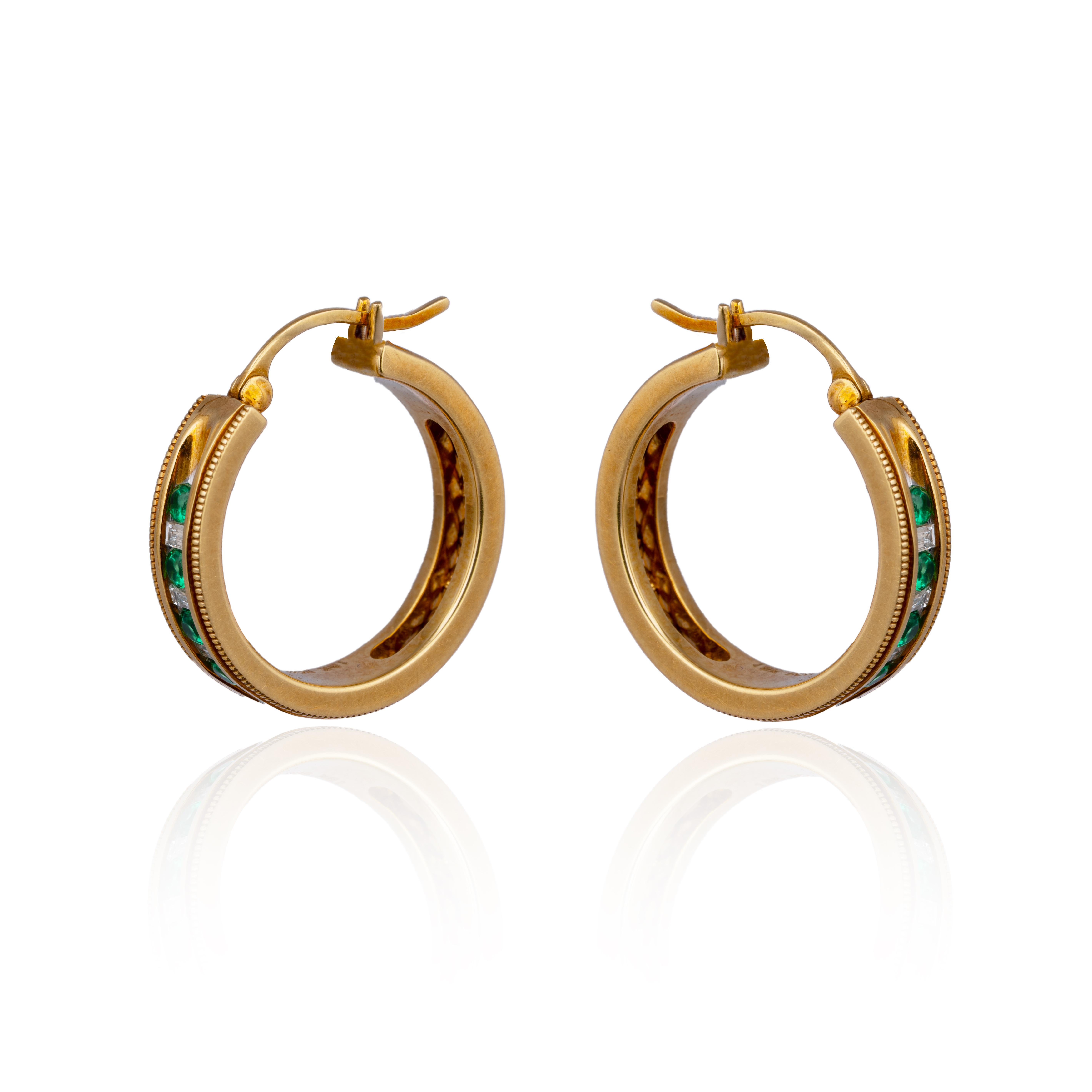 Diamant-Halbedelstein-Ohrring aus 18k Gold im Zustand „Neu“ im Angebot in New York, NY