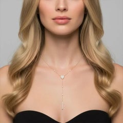 Diamond Serenity 14K (or 18k upon request) Yellow Gold Lariat Necklace