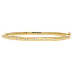 Diamond Set Bangle in 18 Karat Yellow Gold