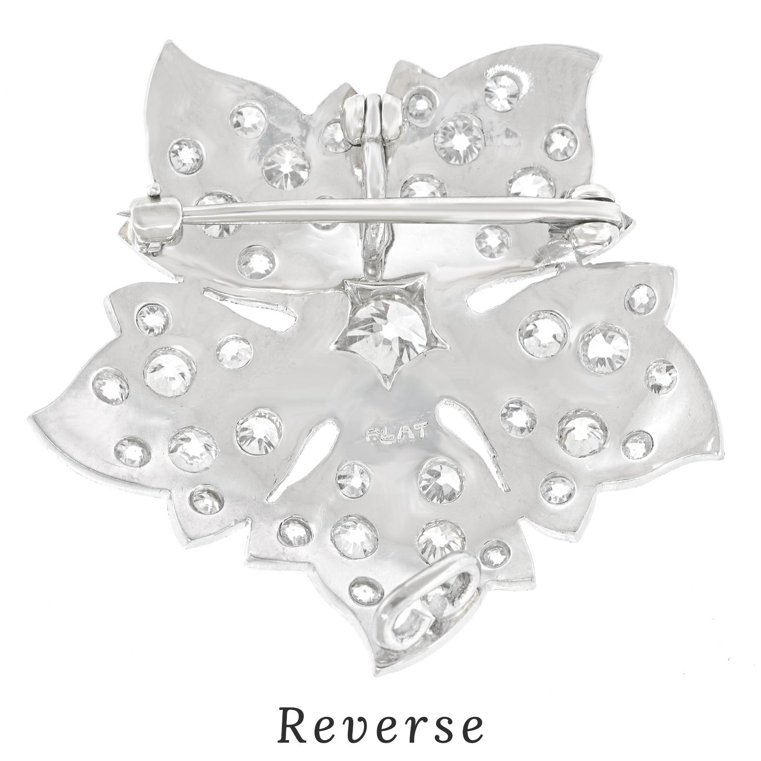Diamond-set Brooch Pendant For Sale 2