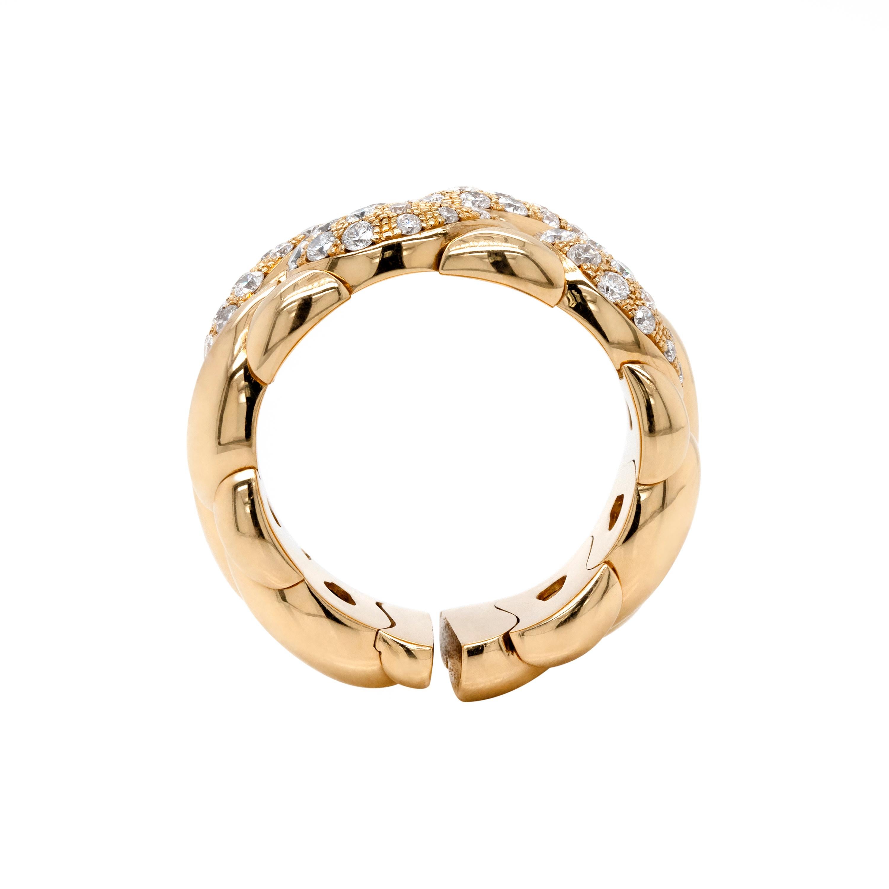 Diamantbesetzter Chopard Casmir 18 Karat Gold Kleiderring (Moderne)