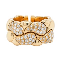 Vintage Diamond Set Chopard Casmir 18 Carat Gold Dress Ring