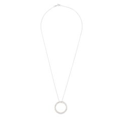 Diamond Set 'Circle Of Life' Pendant Necklace in 14 Carat White Gold
