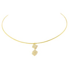 Vintage Diamond-set Dice on Gold Wire