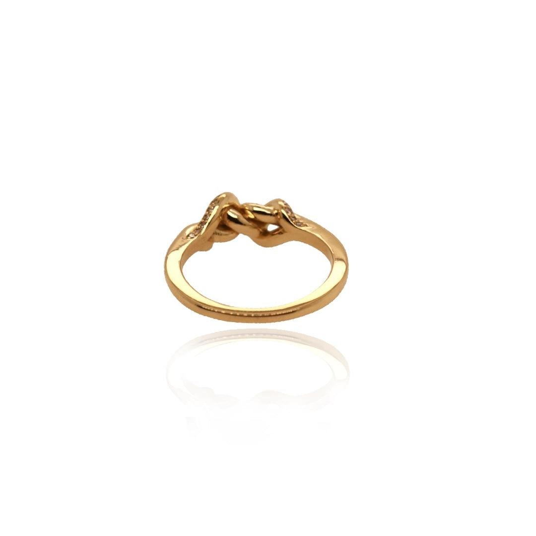 For Sale:  Diamond Set Double Knot Ring 10