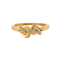 Diamond Set Double Knot Ring
