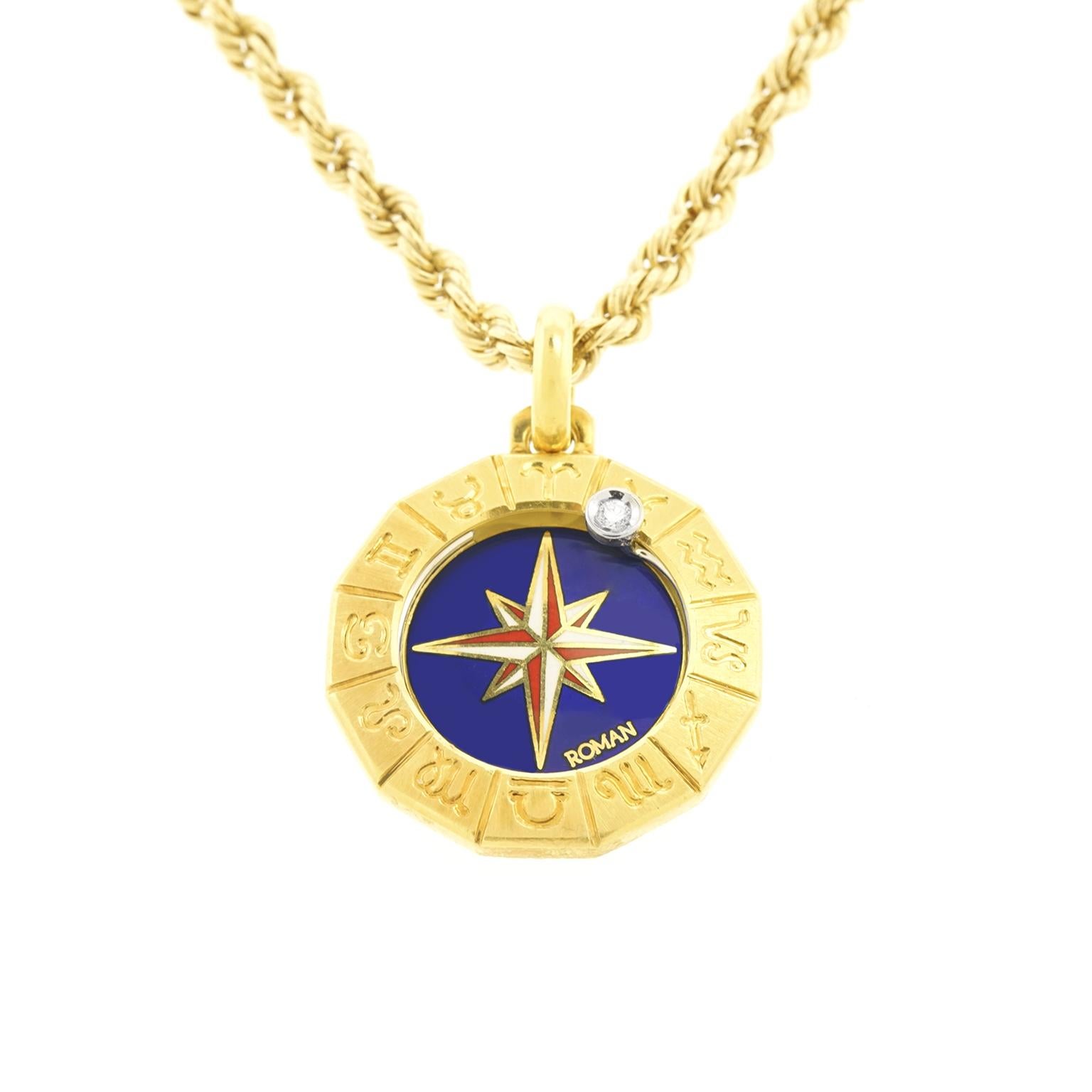  Zodiac Gold Pendant For Sale 5
