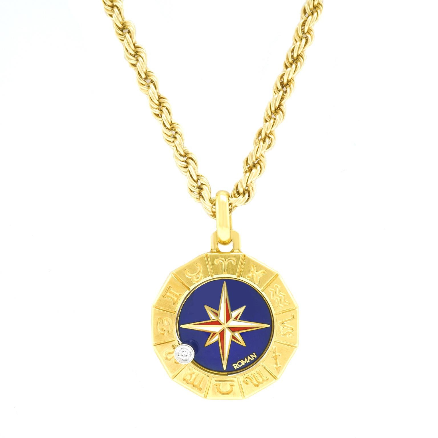  Zodiac Gold Pendant For Sale 2