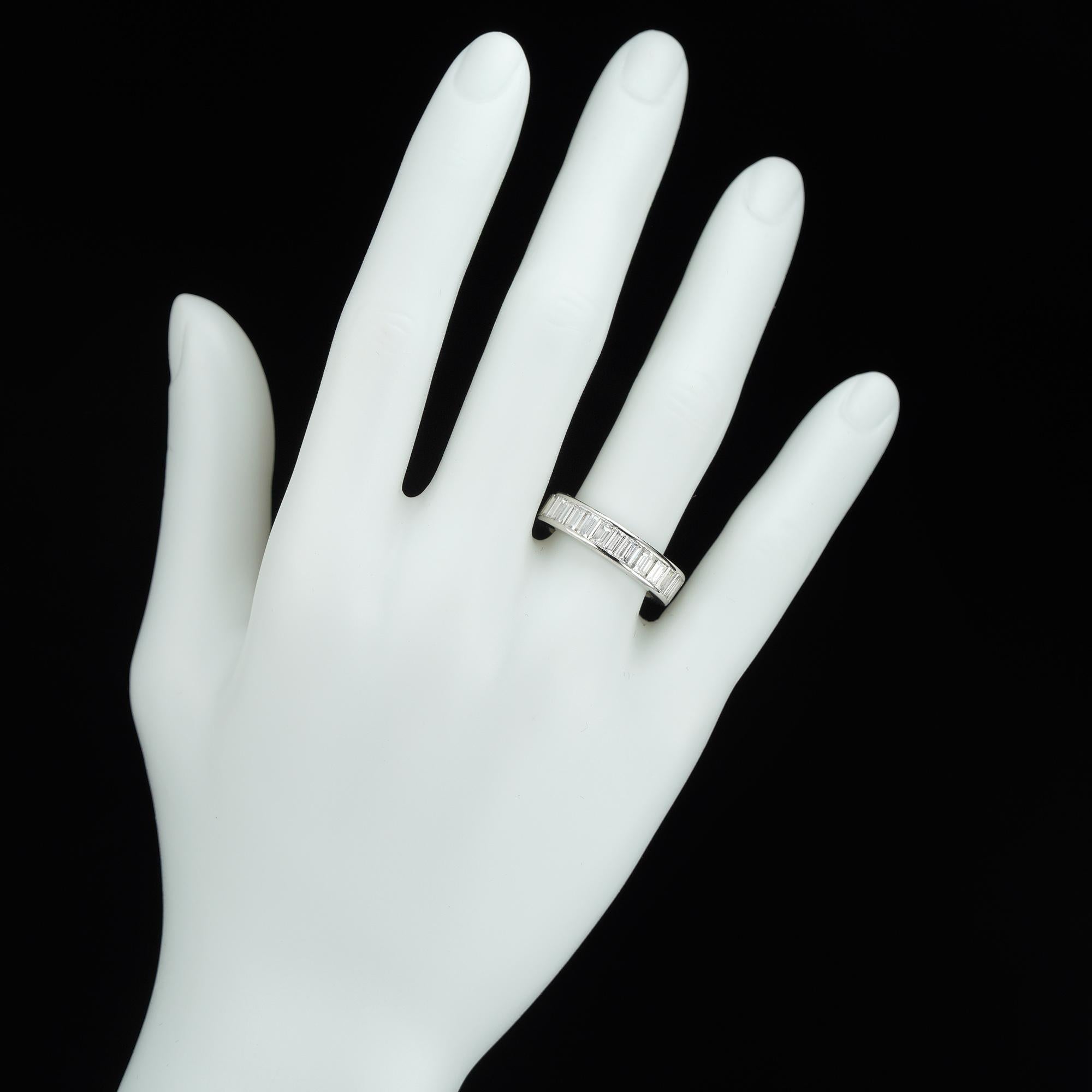 Women's or Men's Diamond-Set Full Eternity Ring For Sale