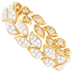 Diamond Set Gold and Platinum Bracelet